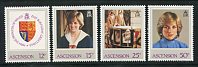 Princess Diana 21st Birthday Mint set of 4Ascension, 1982